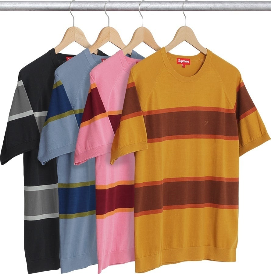 Knit Stripe S/S Raglan Top